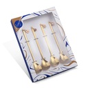 Набор рождественских ложек и вилок из 4 предметов, посуда из нержавеющей стали для рождественской елки с изображением лося