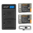 ЗАРЯДНОЕ УСТРОЙСТВО + АККУМУЛЯТОРЫ SHENTEC ДЛЯ NIKON EN-EL3