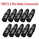 10 шт. XLR DMX 3-контактные разъемы для микрофона Au типа «папа»
