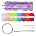 Zestaw krosien szpulowych Easy Weaver Knitter Mini Knitting Fioletowy 8 kolorów Waga produktu z opakowaniem jednostkowym 0.354 kg