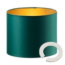 Абажур цилиндрической формы бутылочно-зеленый модный гламур E27 E14