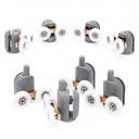 KÓŁKA PODWÓJNE ROLKI ROLKA DO KABINY PRYSZNICOWEJ WÓZKI ZESTAW KOMPLET 23MM