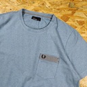Tričko FRED PERRY s vreckom Casual XL Dominujúca farba modrá
