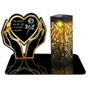 СОЛНЕЧНЫЙ СВЕТОДИОДНЫЙ АЖУР ГРАФ, ПОДСТАВКА, СТАТУЭТКА ДЛЯ КЛАДБИЩА, МОГИЛЫ, БОЛЬШОГО СЕРДЦА