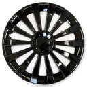 4 универсальных колпака Meridian Black, черные, 15 дюймов, для автомобильных колес