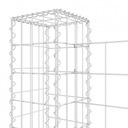 Габионный забор с 5 столбами, железо, 500х20х100 см.