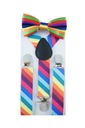 Радужные подтяжки и галстук-бабочка для дошкольника.