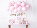 Розовое золото с днем ​​рождения, гирлянда из баннера на день рождения