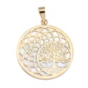 ЗОЛОТОЙ КУЛОН ПЕРЛАМУТНОЕ ДЕРЕВО PR 585