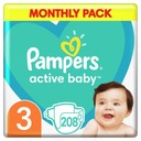 Подгузники Pampers Active Baby размер 3 208 шт.