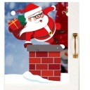 РОЖДЕСТВЕНСКАЯ НАКЛЕЙКА С ДЕДОМ КЛАУСОМ НА СТЕНУ ОКНА