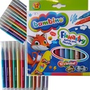 БЛЕСКОВЫЕ ТРИПСЫ BAMBINO, 12 ЦВЕТОВ, МАРКЕРЫ