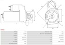 AST S3018 ARRANCADOR 12V FIAT LINEA/PANDA/OPEL AGI 