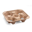 Papír tálca holder tartó 4 pohárhoz 50 db Márka Wimex