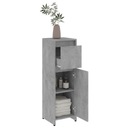 vidaXL Kúpeľňová skrinka, sivá betónová, 30x30x95 cm, drevotrieska Šírka nábytku 30 cm