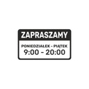 Наклейка с часами работы на стекло двери / Цвета / БЕЗ ФОНА / 30x17 см