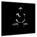 Панель из закаленного стекла 60х70 Будда + КЛЕЙ