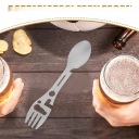 Столові Прибори, Ложки, Речі Першої Необхідності Срібний Spork 2 Szt