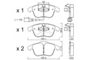 КОЛОДКИ ТОРМОЗНЫЕ ПЕРЕД VW TIGUAN 07- METELLI изображение 2