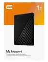 Dysk zewnętrzny WD My Passport 1TB Czarny USB 3.0 Wysokość 107 mm