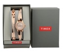 Zegarek damski różowe złoto TIMEX z cyrkoniami Styl klasyczny