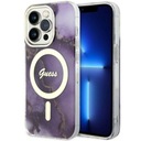 Чехол Guess для iPhone 14 Pro фиолетовый MagSafe
