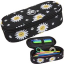 PIÓRNIK SASZETKA TUBA CZARNA USZTYWNIONA W KWIATY KWIATKI DLA DZIEWCZYNKI