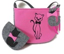 сумочка для девочки с розовым котенком