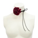 Choker náhrdelník kvet na remeň ruže pivonka na krk bordová Kód výrobcu J695