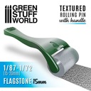 Green Stuff Rolling Pin with Handle Flagstone 15mm