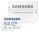 Karta Samsung Evo+ microSD 64GB 130/U1 V10 A1 2023 Stan opakowania oryginalne