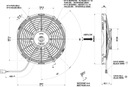 Axiálny ventilátor SPAL 12V VA09-AP50/C-54A BT 280 Výrobca dielov Spal