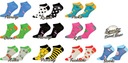 Módne farebné bavlnené ponožky – plameniaky Súprava nie