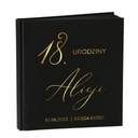 Черно-золотая гостевая книга на 18, 30, 40, 50, 60, 70, 80, 90 дней рождения и гламур