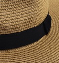 Соломенная шляпа ЖЕНСКАЯ с декоративной черной лентой
