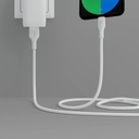 Гибкий кабель Belkin Boost USB-A — USB-C, 1 м, 20 В, с зажимом, силиконовый, белый