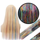 РАЗНОЦВЕТНЫЕ ПРЯДКИ ДЛЯ ВОЛОС БЛЕСТЯЩИЕ НИТИ ДЛЯ ВОЛОС 90см РАЗНОЦВЕТНЫЕ