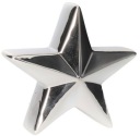 ЗВЕЗДА КЕРАМИЧЕСКАЯ СЕРЕБРЯНАЯ ЗВЕЗДА ДЛЯ ПЛАТЬЯ 11 СМ