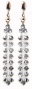Bransoletka kryształy SWAROVSKI wieczorowa srebrna Długość całkowita 17.5 cm