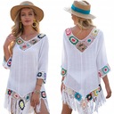 БОХО ТУНИКА ДЛЯ ПЛЯЖА, ВОЗДУХ, СВОБОДНАЯ КЕПКА ПАРЕО