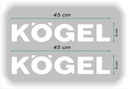 НАКЛЕЙКИ KOGEL - 2 шт - БЕЛЫЕ до 45 см.
