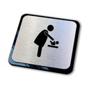 srebrna tabliczka informacyjna grawer WC dziecko