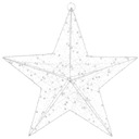 ПОДВЕСНОЙ СВЕТОДИОДНЫЙ ОРНАМЕНТ С СЕРЕБРЯНОЙ ЗВЕЗДОЙ 40 СМ
