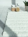 Kúpeľňová predložka Biela Shaggy Plyšová Mäkká 50x80 protišmyková na pranie Druh bez výrezu