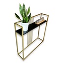 ЗОЛОТАЯ КОНСОЛЬ, КОНСОЛЬ, ШКАФ ДЕРЕВИНГ 80x20x80 GLAMOUR LOFT ЧЕРНЫЙ ТОП