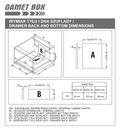 Szuflada metalowa GAMET BOX2 niska H=100mm antracyt dł. 350mm Wysokość 100 mm