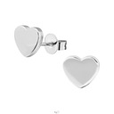 Серьга HEART из нержавеющей стали, цельная шпилька, ART