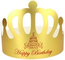 ЗОЛОТАЯ БУМАЖНАЯ КОРОНА С ДНЕМ РОЖДЕНИЯ НА ДЕНЬ РОЖДЕНИЯ КОРОНА НА ДЕНЬ РОЖДЕНИЯ