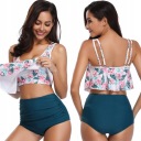 ЖЕНСКИЙ КУПАЛЬНЫЙ КОСТЮМ ИЗ ДВУХ ЧАСТЕЙ С ВЫСОКОЙ ПОСАДКОЙ, РАЗНОЦВЕТНЫЙ, XL