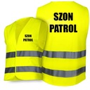 Отражающий патруль жилета с надписью спереди + сзади